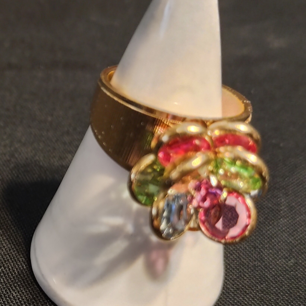 Gold Plated Ring with Flower